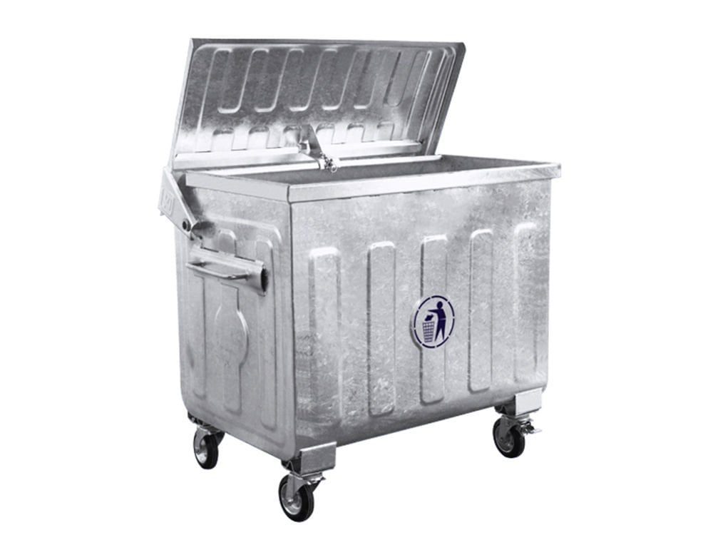 770 Litre Metal Galvaniz Çöp Konteyneri