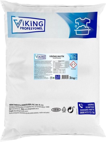 VİKİNG PROFESYONEL SUPER MATIC Ağartıcılı Toz Deterjan 20 KG