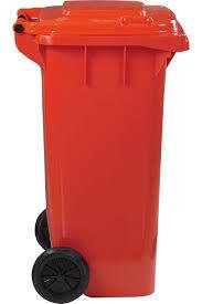 ÇÖP KONTEYNERI 120 LT RENKLİ (KIRMIZI)