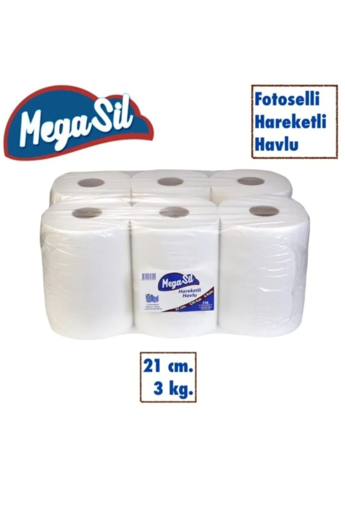 Megasil Fotoselli Kağıt Havlu 21 cm 3 kg