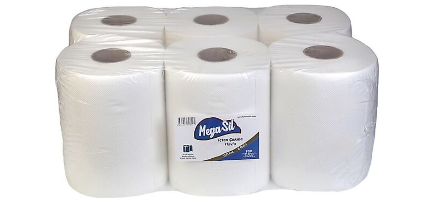 Megasil İçten Çekme 21 cm 6'lı Kağıt Havlu